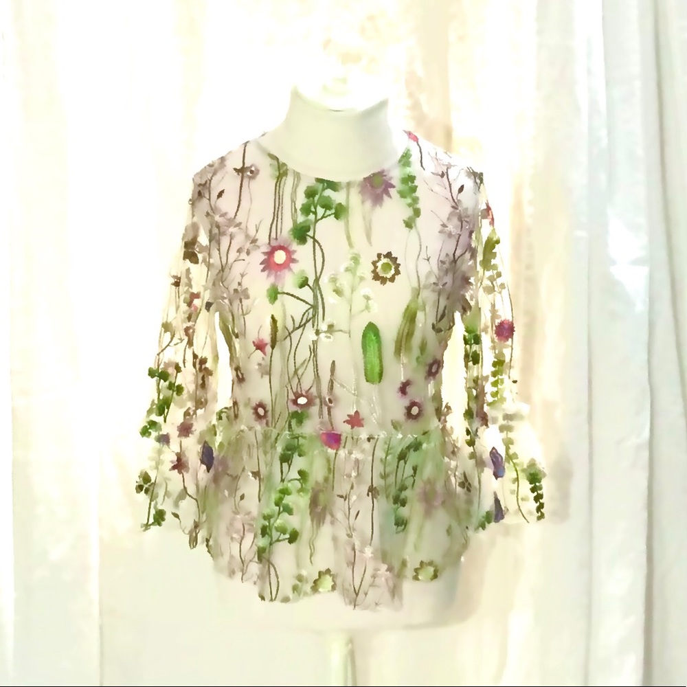 Secret Garden Blouse, Richly Embroidered❤️